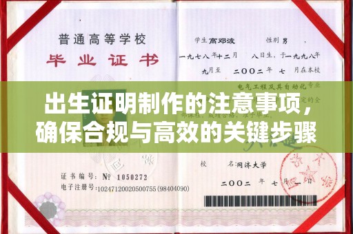 五寨出生证明制作的注意事项，确保合规与高效的关键步骤