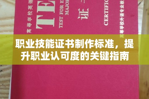 五寨职业技能证书制作标准，提升职业认可度的关键指南